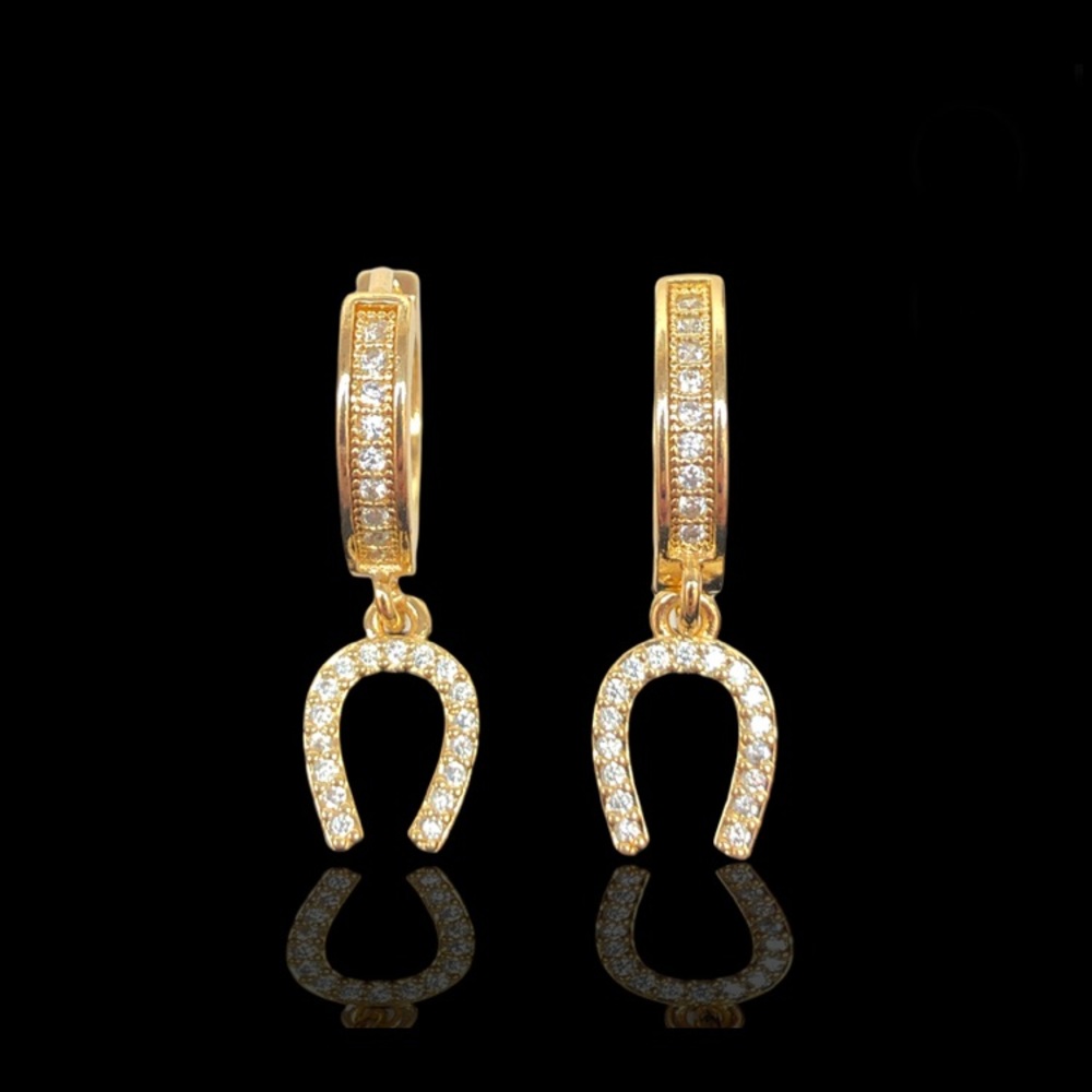 18k Gold Filled Horsehouse Earrings
